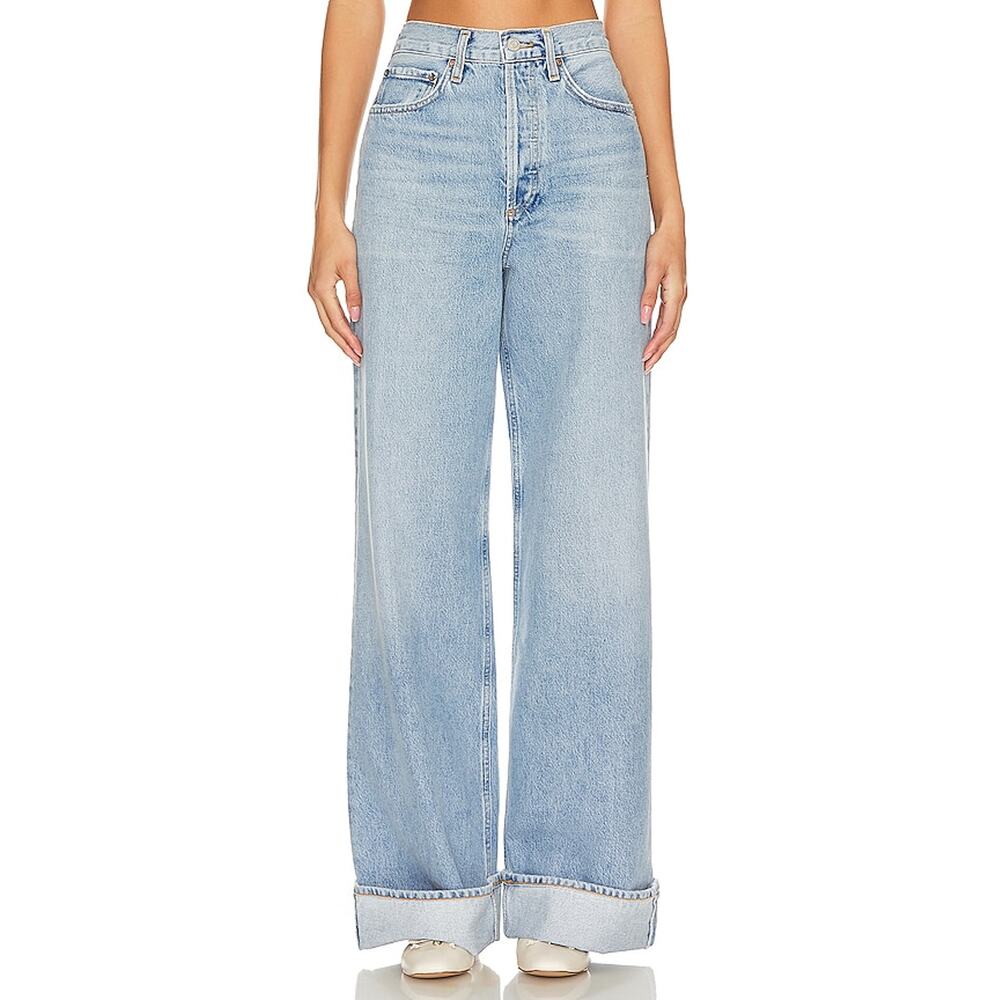 Agolde Light Blue Wide Leg Jeans